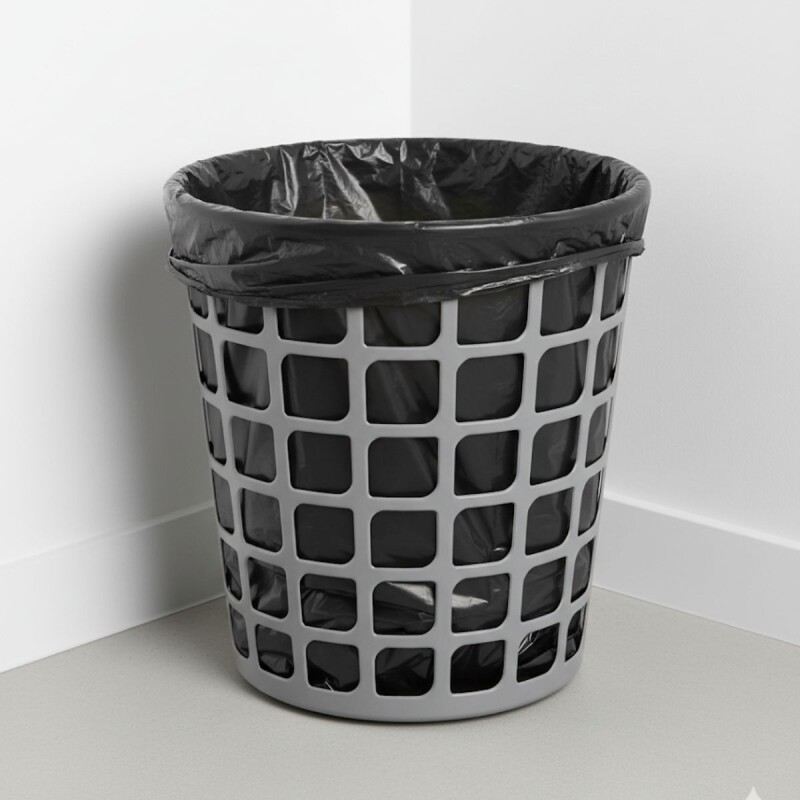 Cesto redondo calado 9 lts GRIS