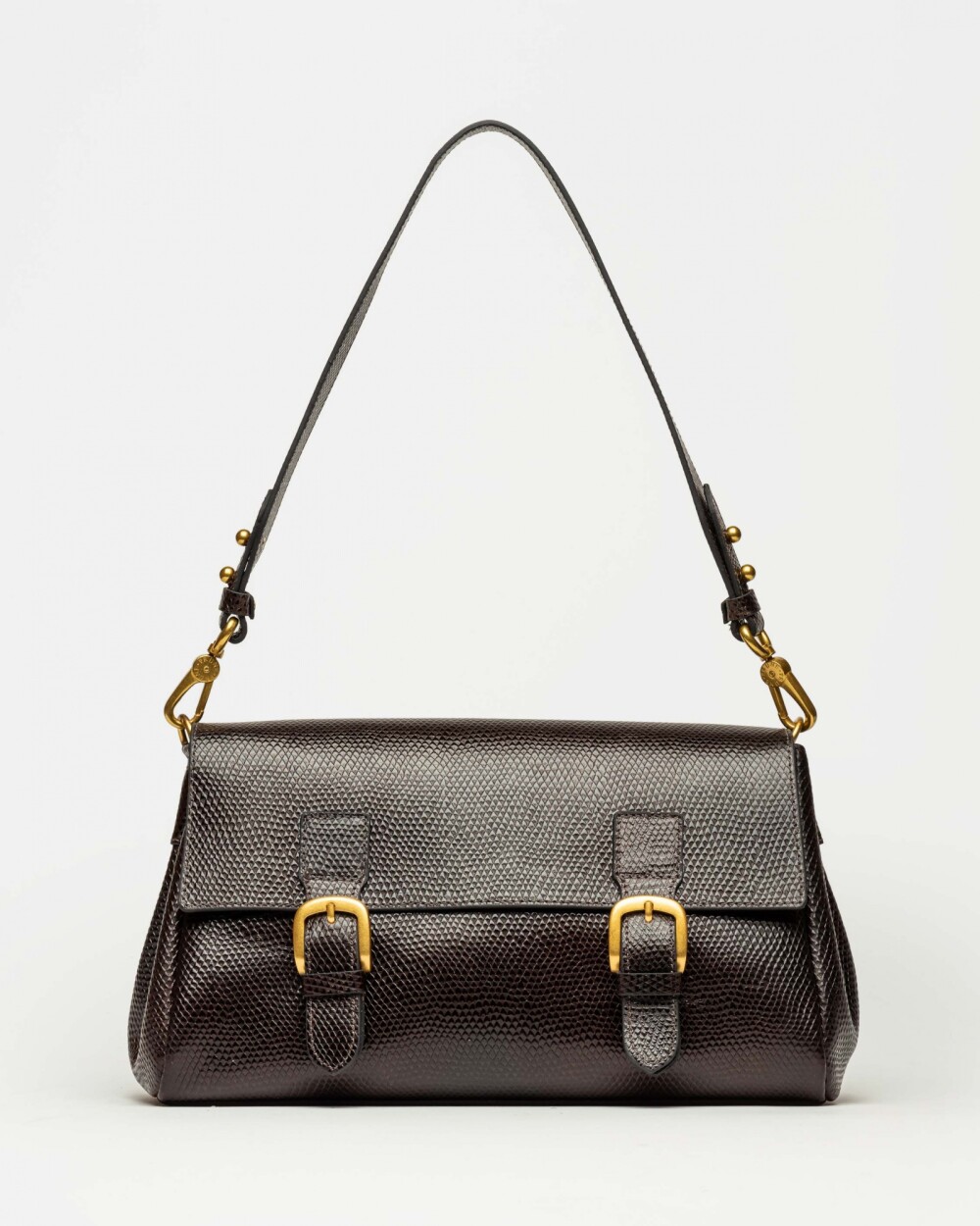 Hombro Elise Snake Bitono Red Tabaco