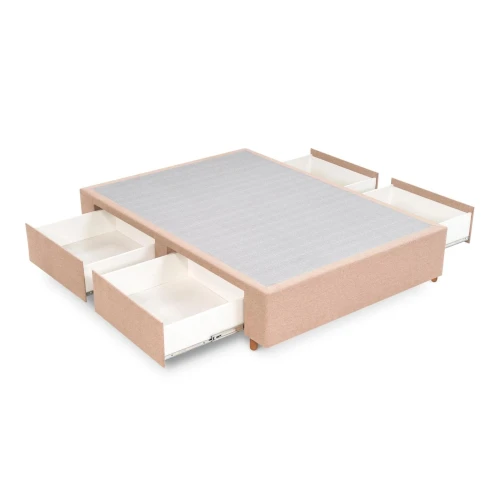 Box Sommier 4 Cajones 2 Plazas - Beige Box Sommier 4 Cajones 2 Plazas - Beige