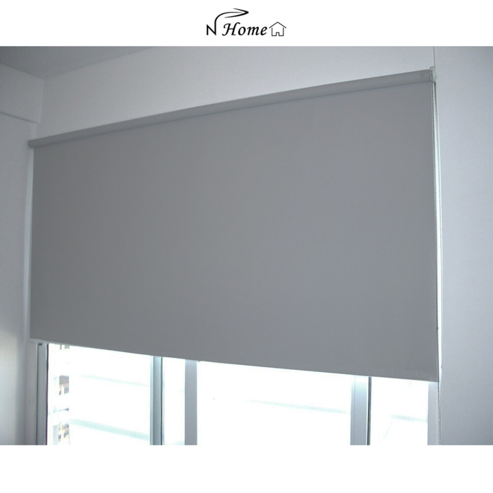 Cortina Blackout sistema roller 1.80x2.00m Gris