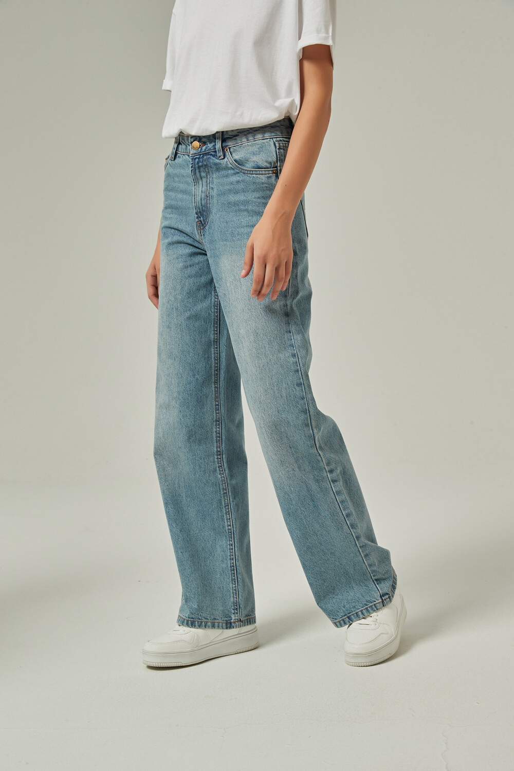 Pantalon Laperm Azul Grisaceo