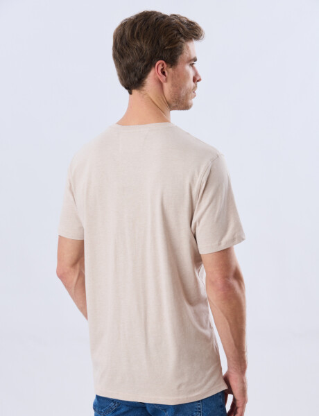 REMERA LISA DE ALGODÓN Beige