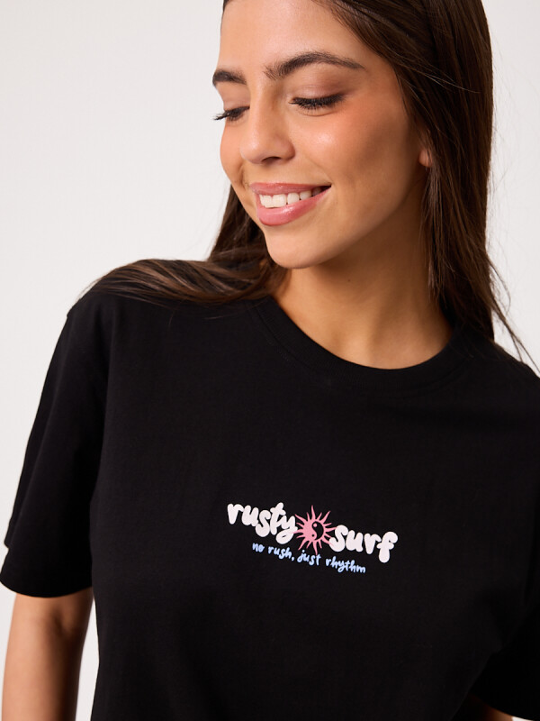 T-SHIRT SOLANAS RUSTY Negro