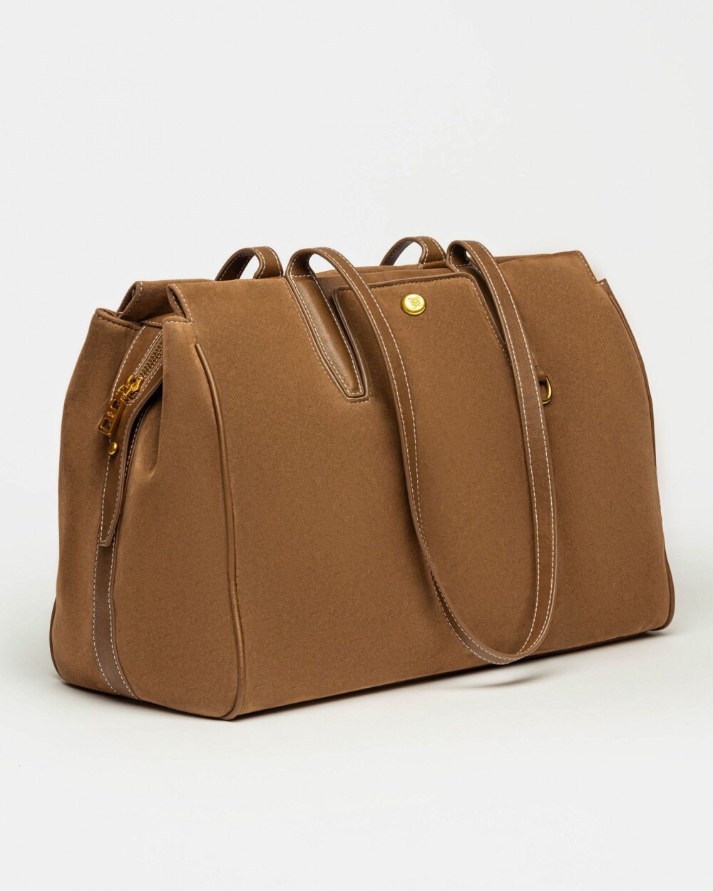 Bolso Paddock en efecto gamuza Verde