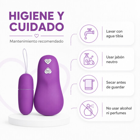 Huevo Vibrador Con Control Remoto Violeta
