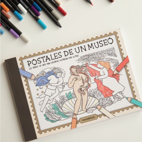 Block de 20 Postales para colorear Obra de Arte Block de 20 Postales para colorear Obra de Arte