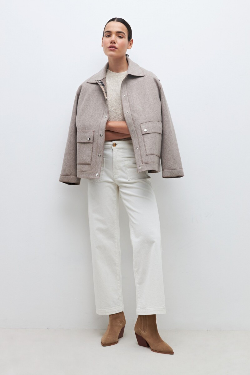Pantalon Paulina de pana crudo
