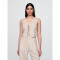 SL TIE FRONT VEST FLAX LINEN