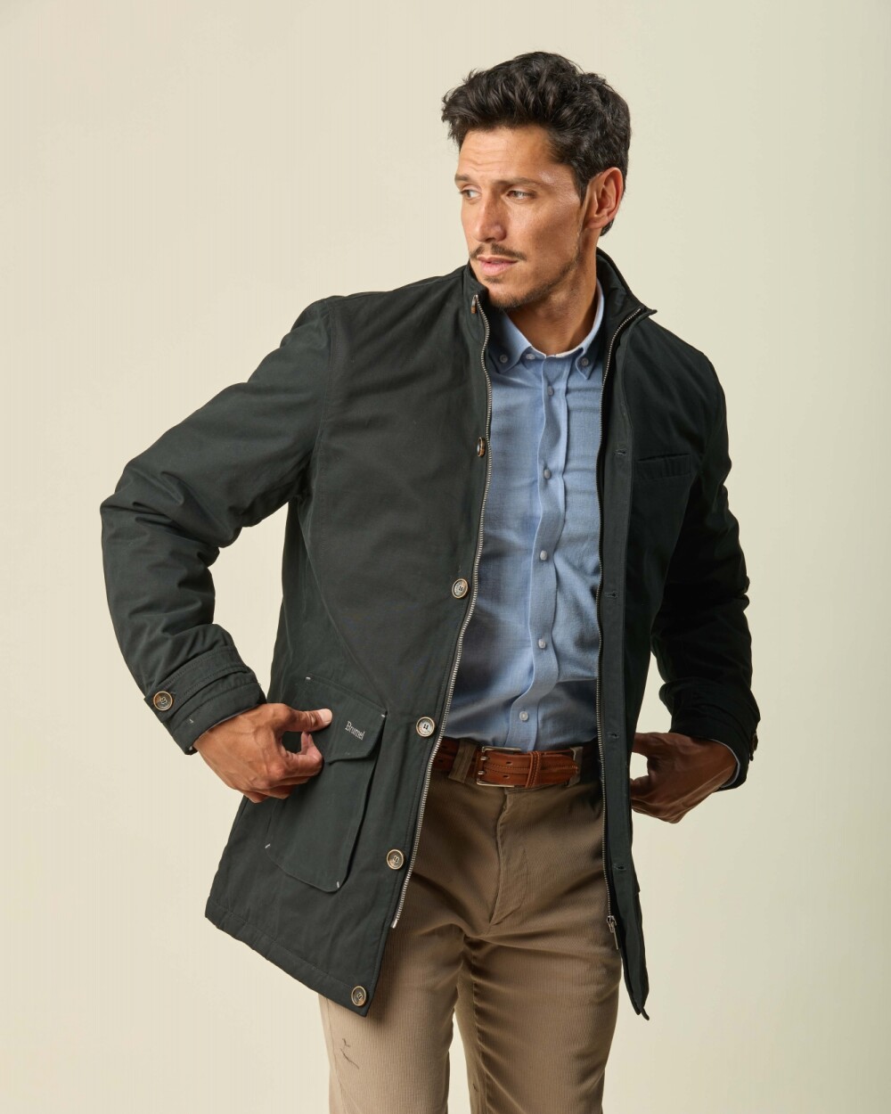 Campera Bristol Algodón Negro