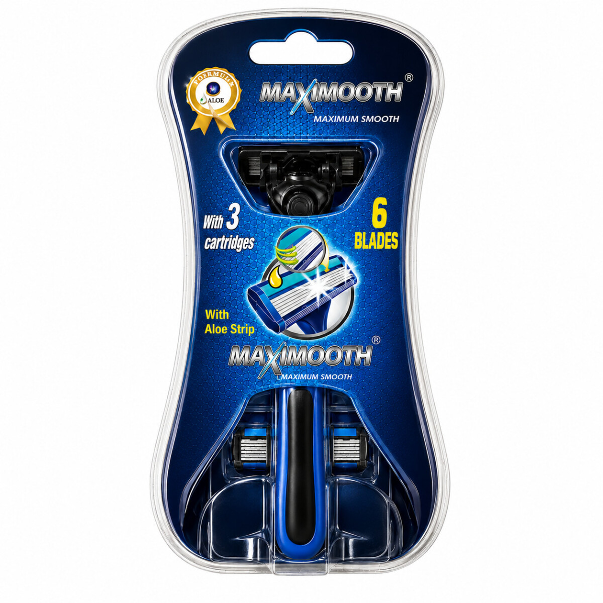 Máquina de afeitar 6 hojas 3+1 repuestos 