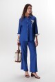 PANTALON LINO LYRIO AZUL