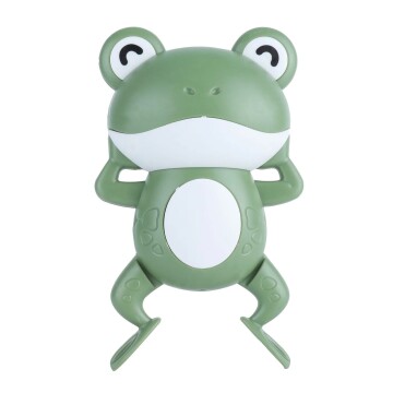 Juguete De Baño Rana Nadadora Con Movimiento Ducha Bebés Variante Color Verde