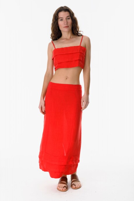 Falda Layers Rojo