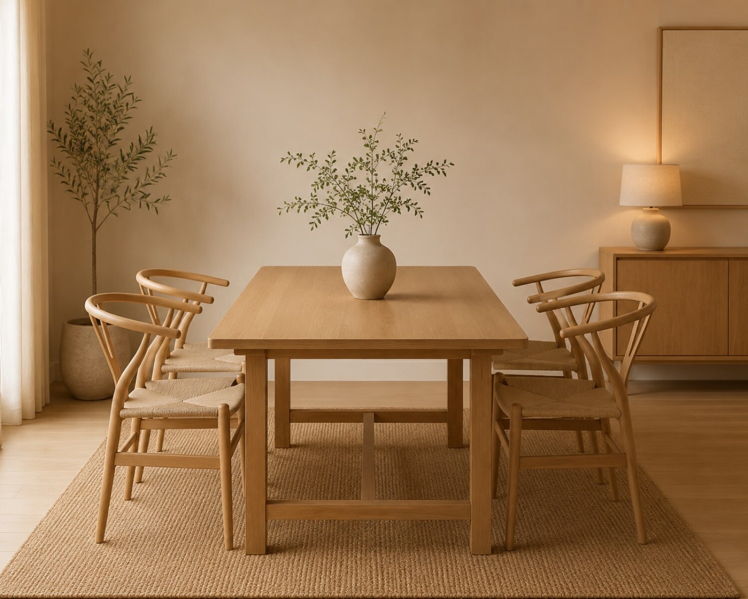 Juego de comedor 4 sillas Wihsbone Brig 