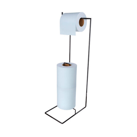 Soporte de papel higiénico para piso NEGRO