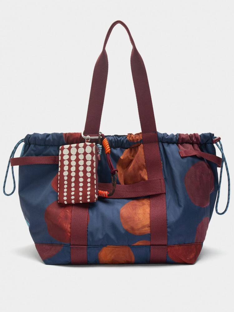 Bolso De Fin De Semana De Nylon Reversible multicolor