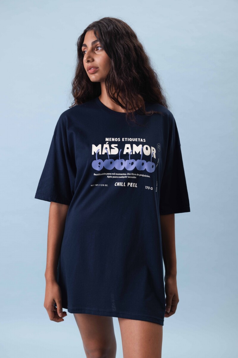 Remera Más Amor - Azul 