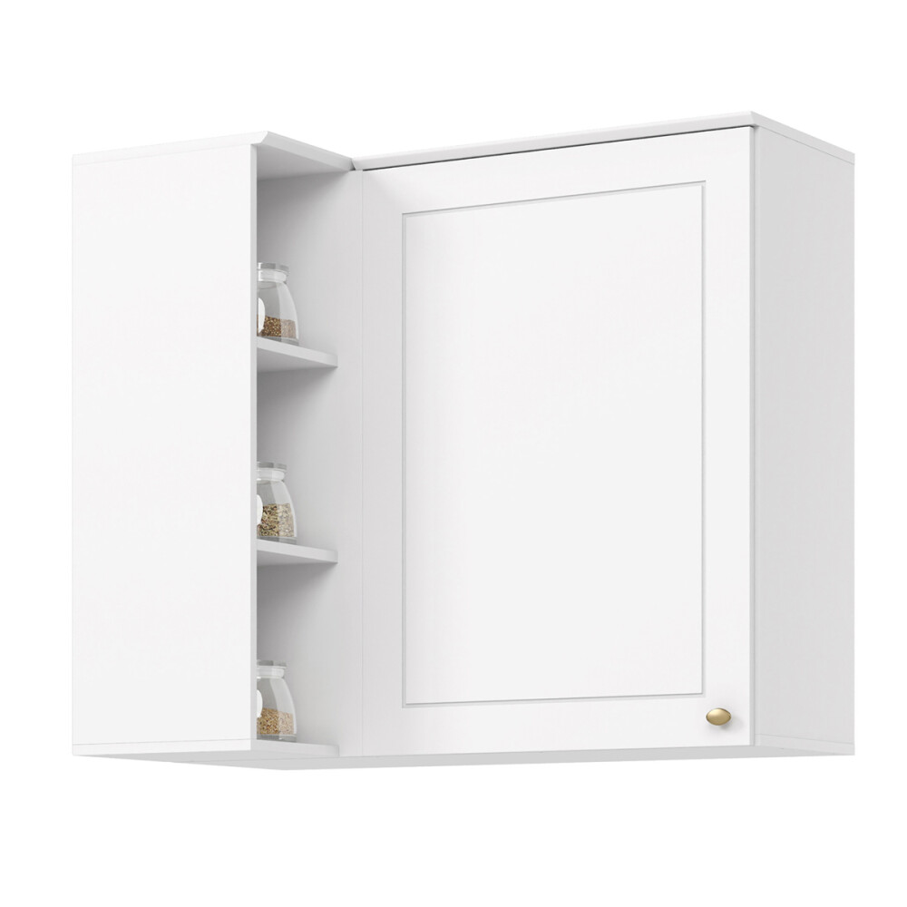 AÉREO ESQUINERO ALACENA CON NICHOS - LINEA AMERICANA BLANCO