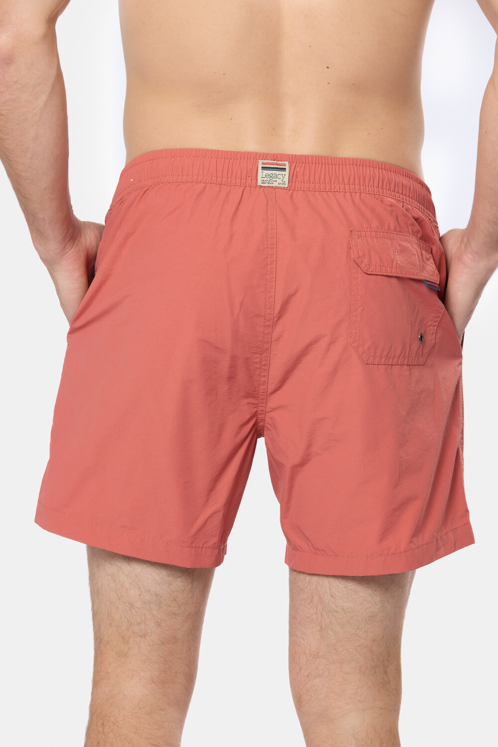 SHORT DE BAÑO LISO Bordo