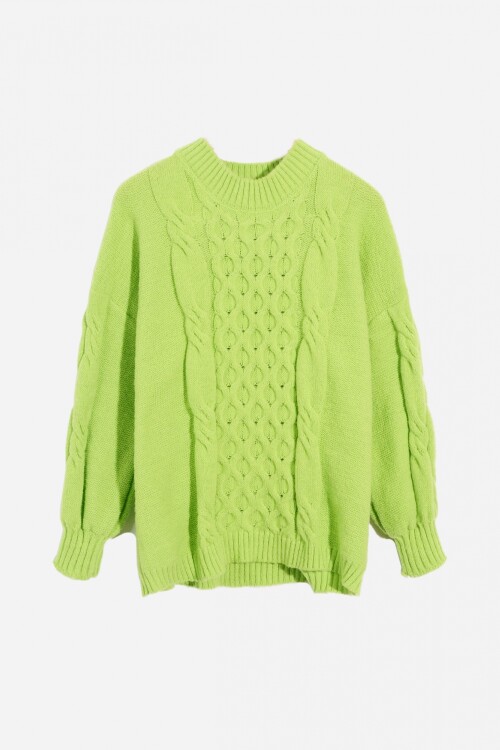 Sweater tejido grueso verde