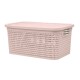 Set x3 Caja simil ratán 4 lts ROSADO