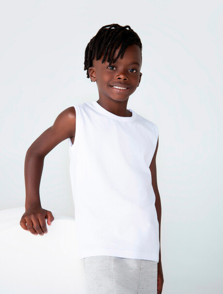 MUSCULOSA BÁSICA INFANTIL REGULAR BLANCO