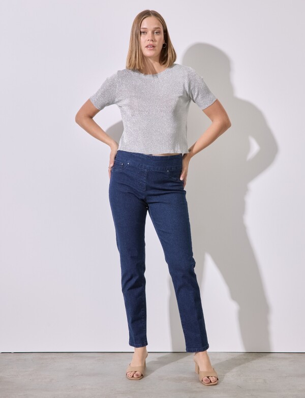 Jegging Pretina Ancha JEAN OSCURO