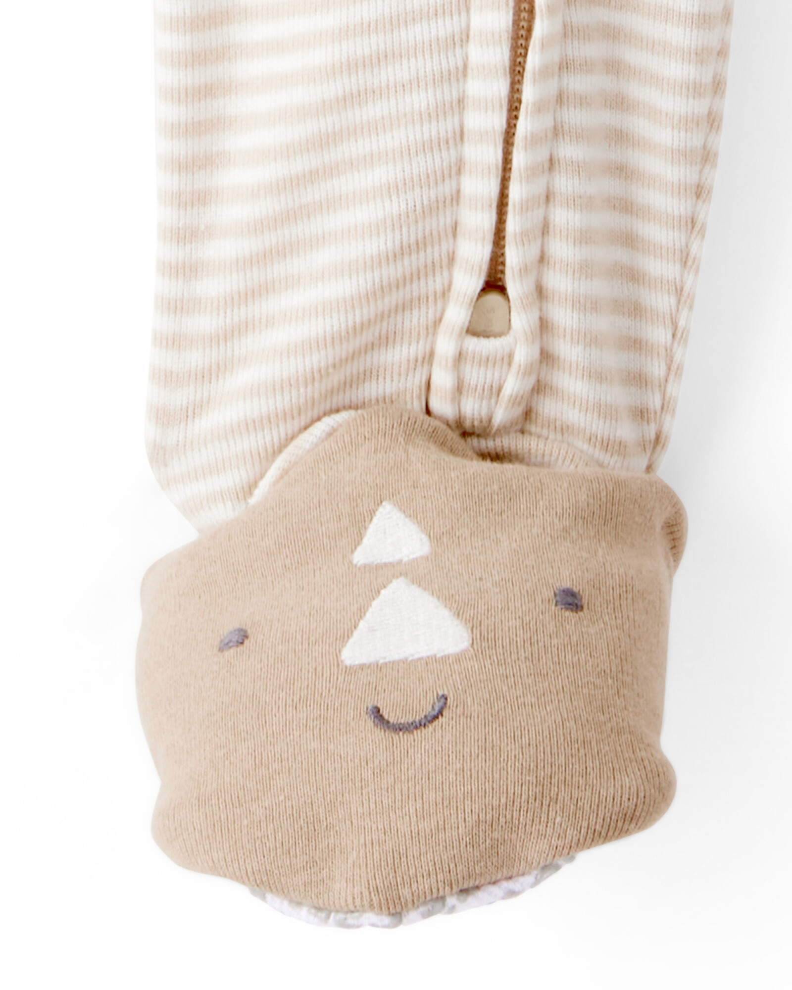 Pijama una pieza de algodón, con pie, diseño rinoceronte Sin color