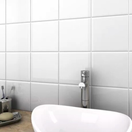 CERAMICA PARA PISO Y PARED 20X20 BRILLO BLANCO SIN GAMAS DE BLANCO