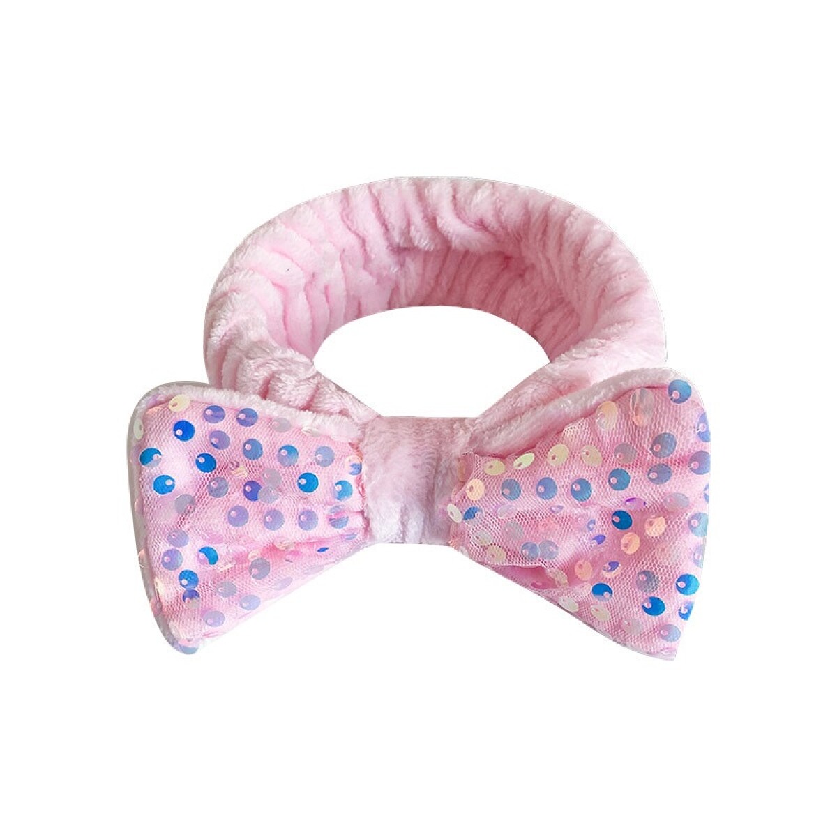 Vincha de maquillaje glitter - rosa 