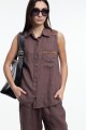 CAMISA SIN MANGAS Marron