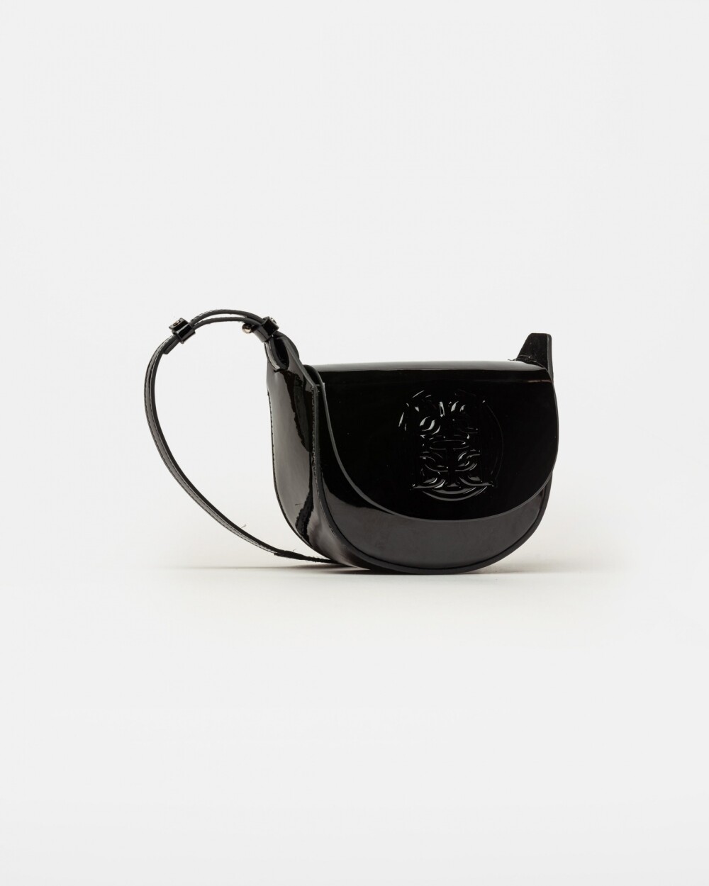 Mini bag Aura en cuero charol Negro