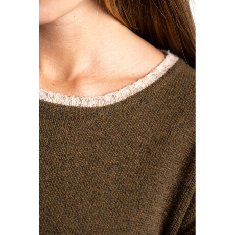 Sweater Rayado Oliva