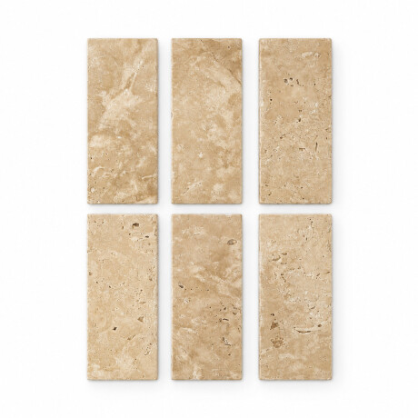Revestimiento de Piedra Natural Travertino Light Export Premium 7.5 x 20.3 cm Revestimiento de Piedra Natural Travertino Light Export Premium 7.5 x 20.3 cm