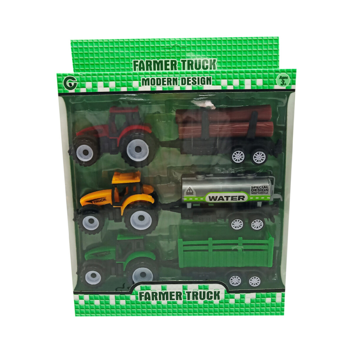 Tractor X3 Con Zorras En Caja 6586 