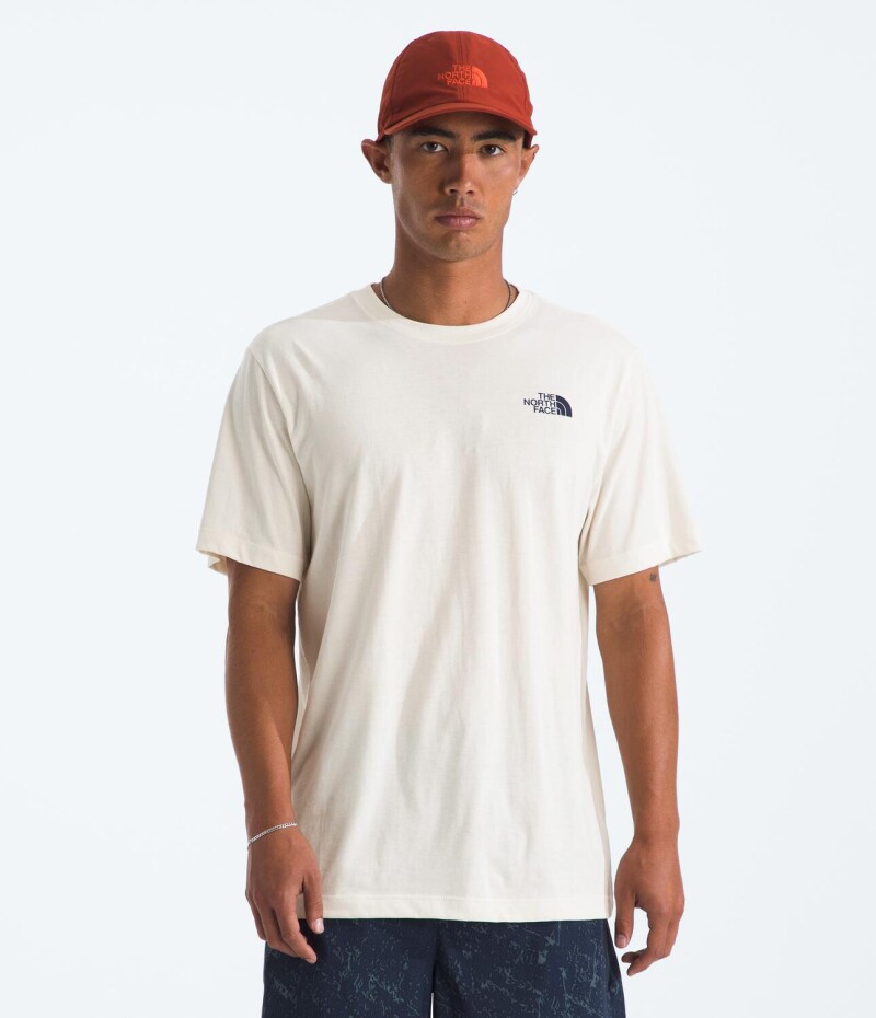 Remera de manga corta regular Stay Exploring White Dune