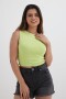 Top tejido cuello redondo Verde Lima