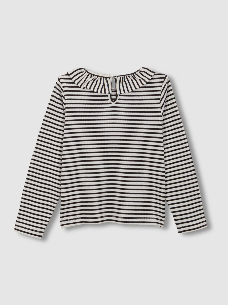 Camiseta De Rayas Antracita