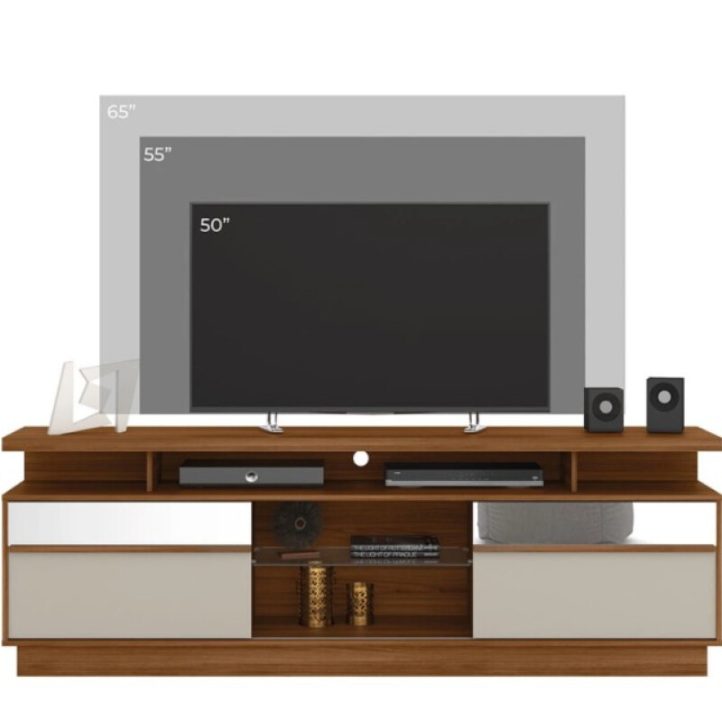 Rack para TV hasta 75″ RECIFE Color Jatobá Off White Rack para TV hasta 75″ RECIFE Color Jatobá Off White