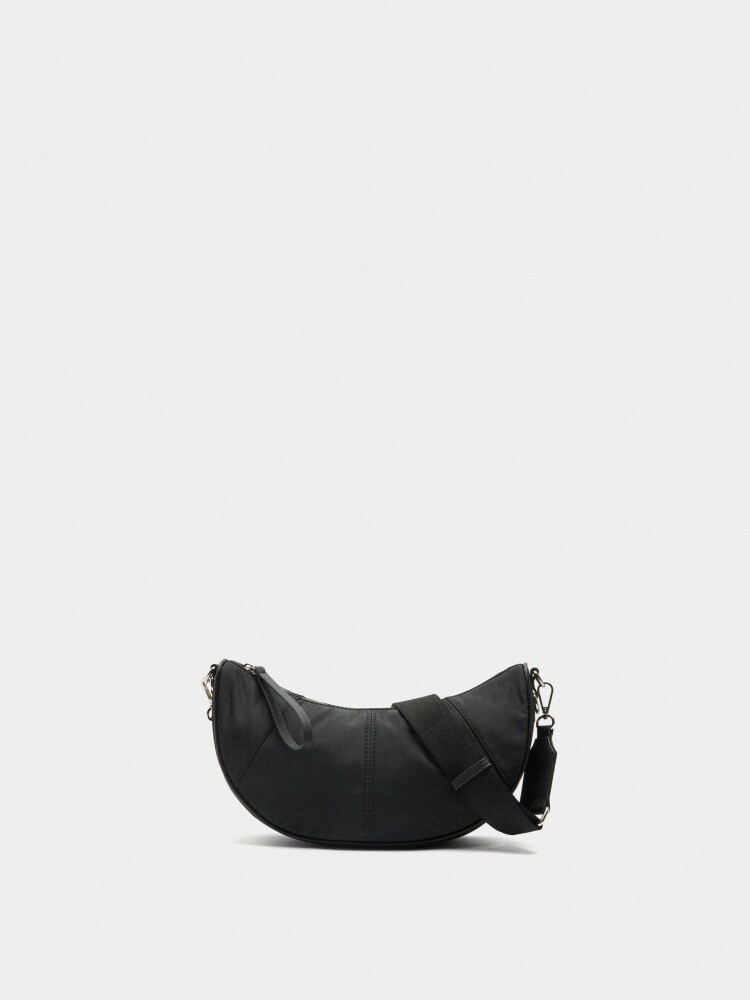 Bolso Bandolera De Nylon negro