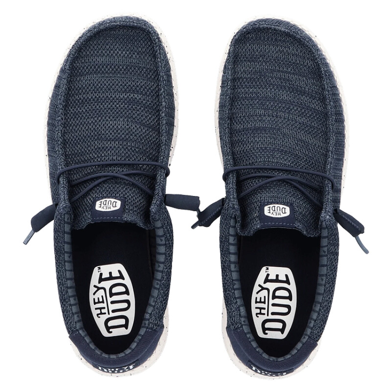 Zapatos Hey Dude Wally Stretch Mesh - Azul Zapatos Hey Dude Wally Stretch Mesh - Azul