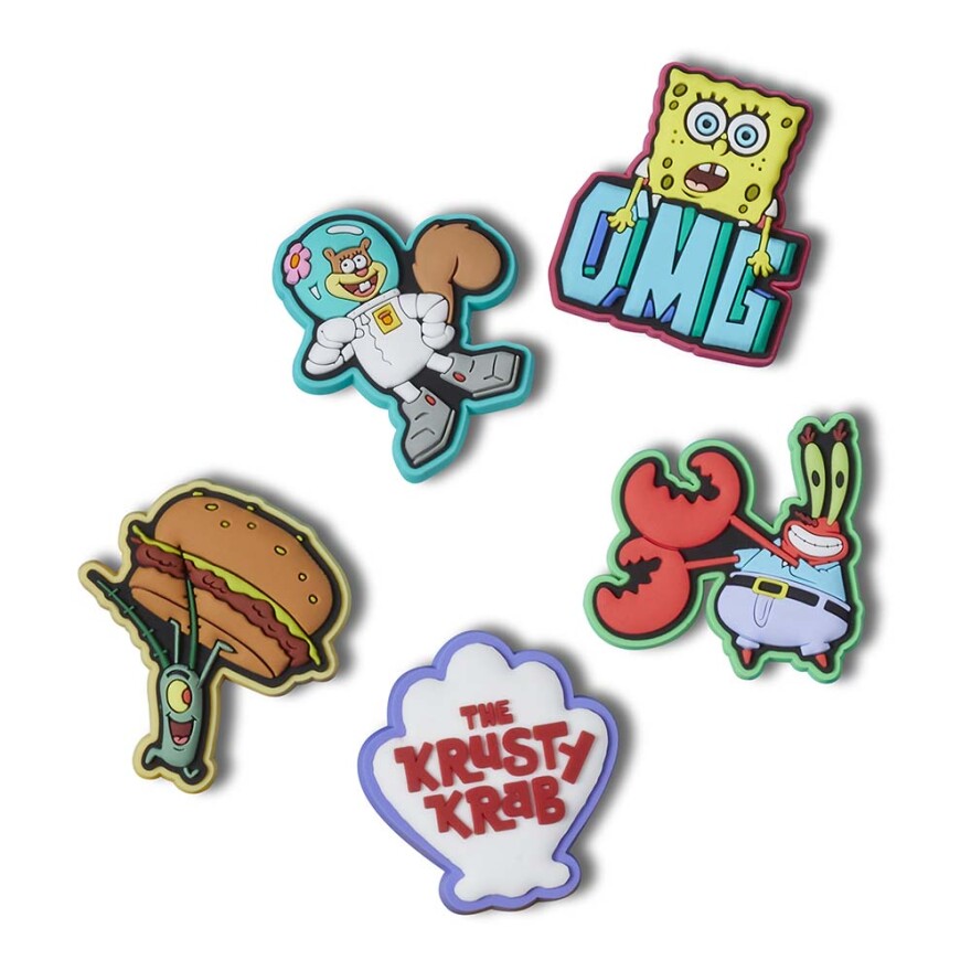 Jibbitz Spongebob 5 Pack Multicolor