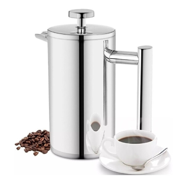 Cafetera Prensa Francesa Aluminio Embolo 1 Litro Doble Pared Cafetera Prensa Francesa Aluminio Embolo 1 Litro Doble Pared