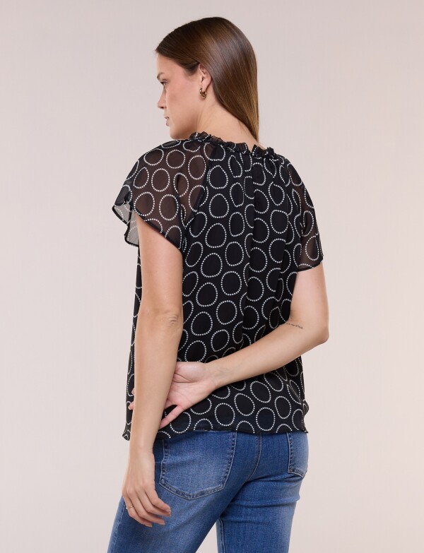 Blusa Printed NEGRO/BLANCO