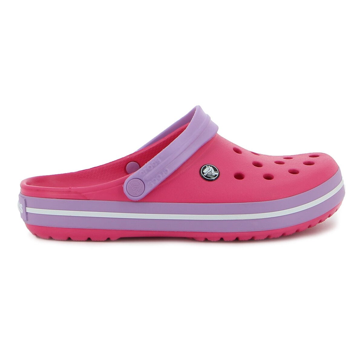 Zueco de Mujer Crocs Band c/tira Atras - Fucsia-lila 