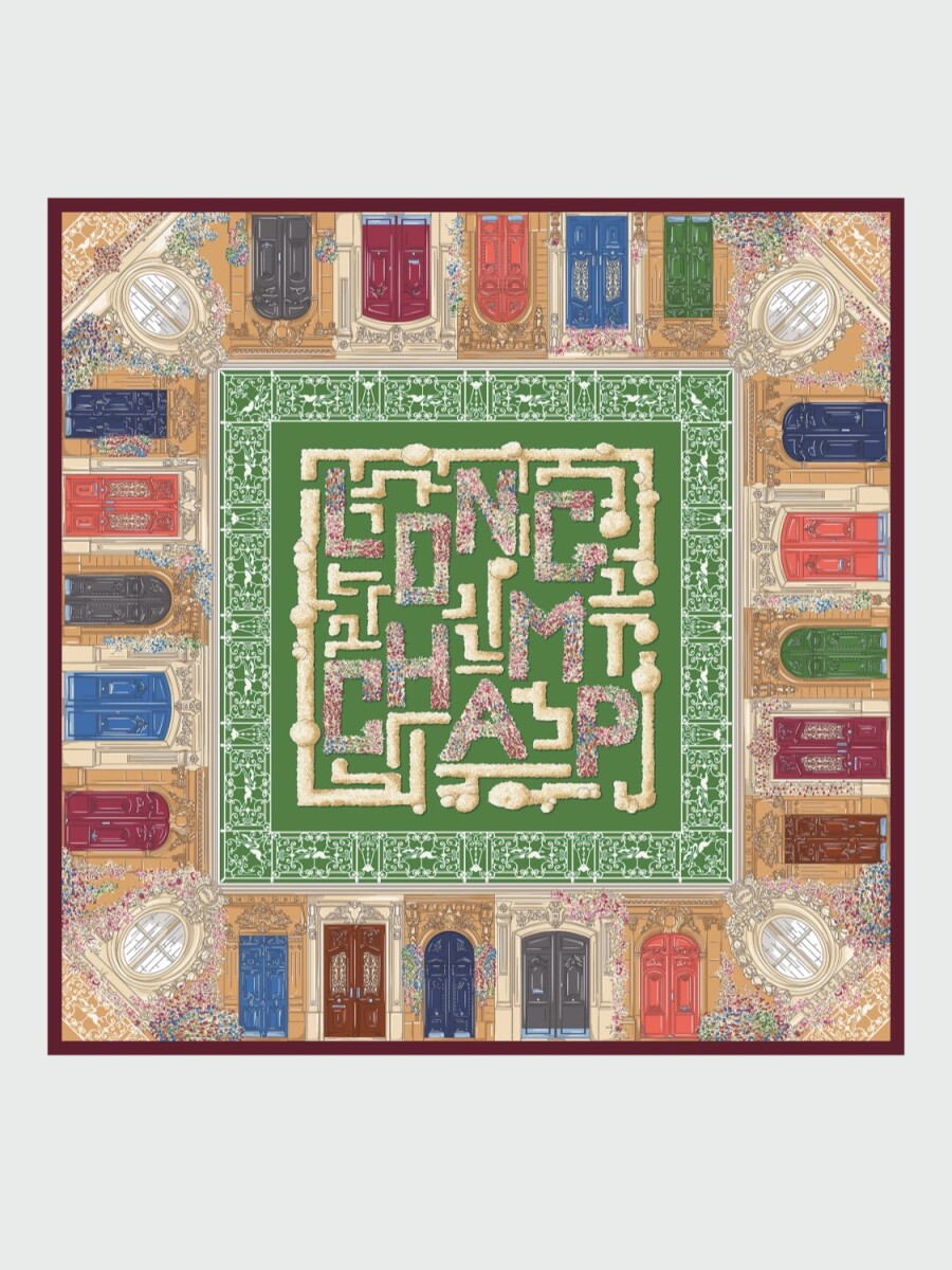 LONGCHAMP - PAÑUELO DE SEDA JARDÍN PARISIEN 90x90 CM 