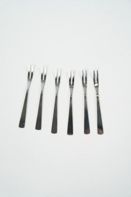 Tenedor Para Fruta Asher, Set 6 Un. Plateado Color Unico