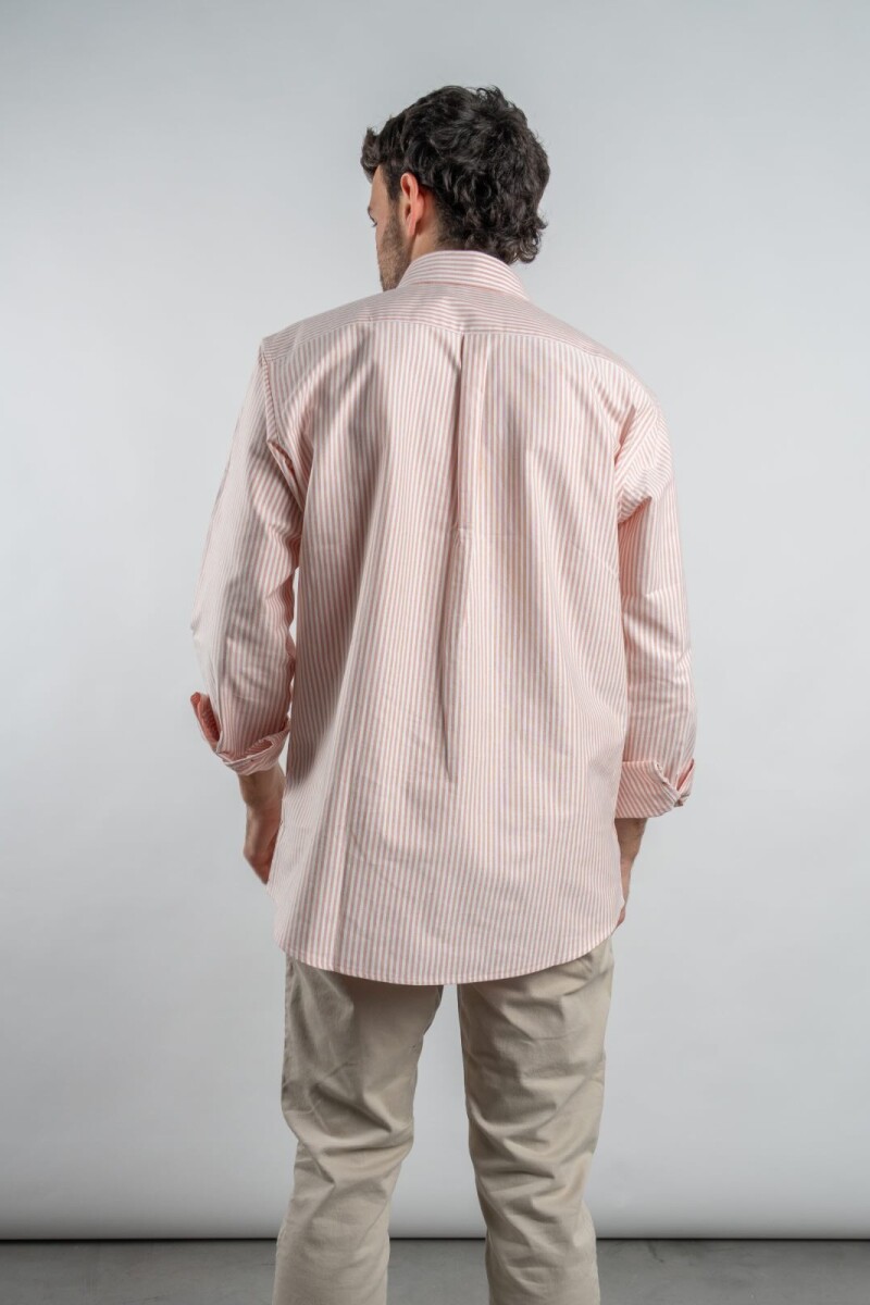 Camisa Oxford Rayada Brixton Roja