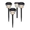 SET LAMPARA LED SOLAR NEGRO C/ESTACA 4PZAS Unica