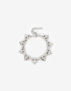 Pulseras Flexibles Metal Pulsera De Metal Con Corazones - Plateado